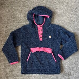 Carhartt Kids Hoodie in Navy and Pink